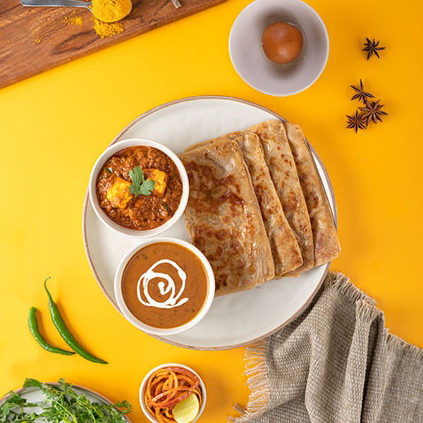 Kadhai Paneer & Dal Makhani Thali For One